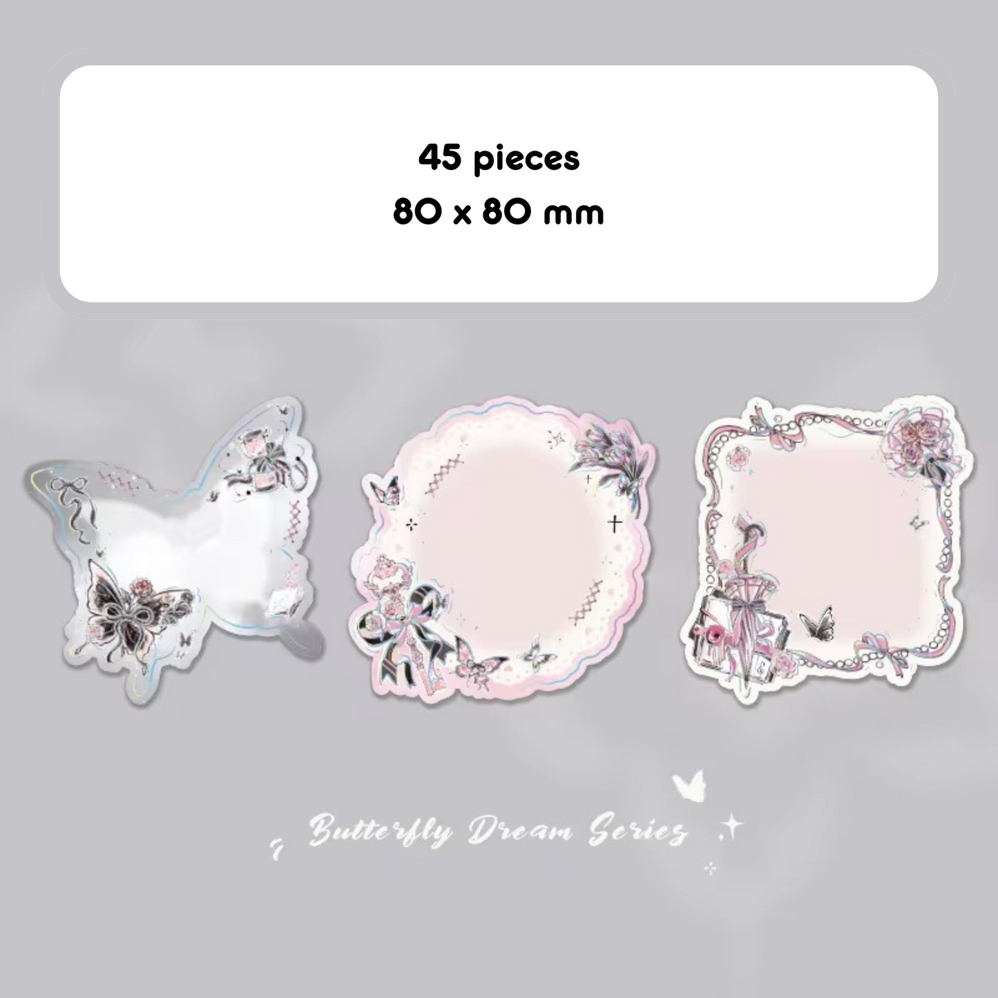 Coming Soon | 45 Pcs Butterfly Dream Note Series