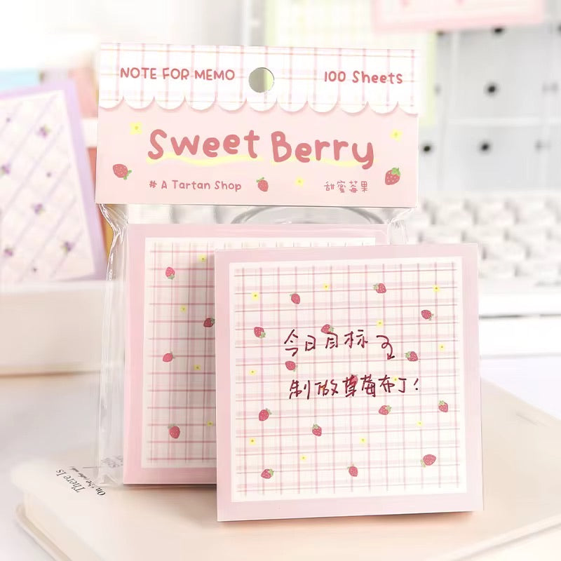 Checkered Fruit Memo Papers