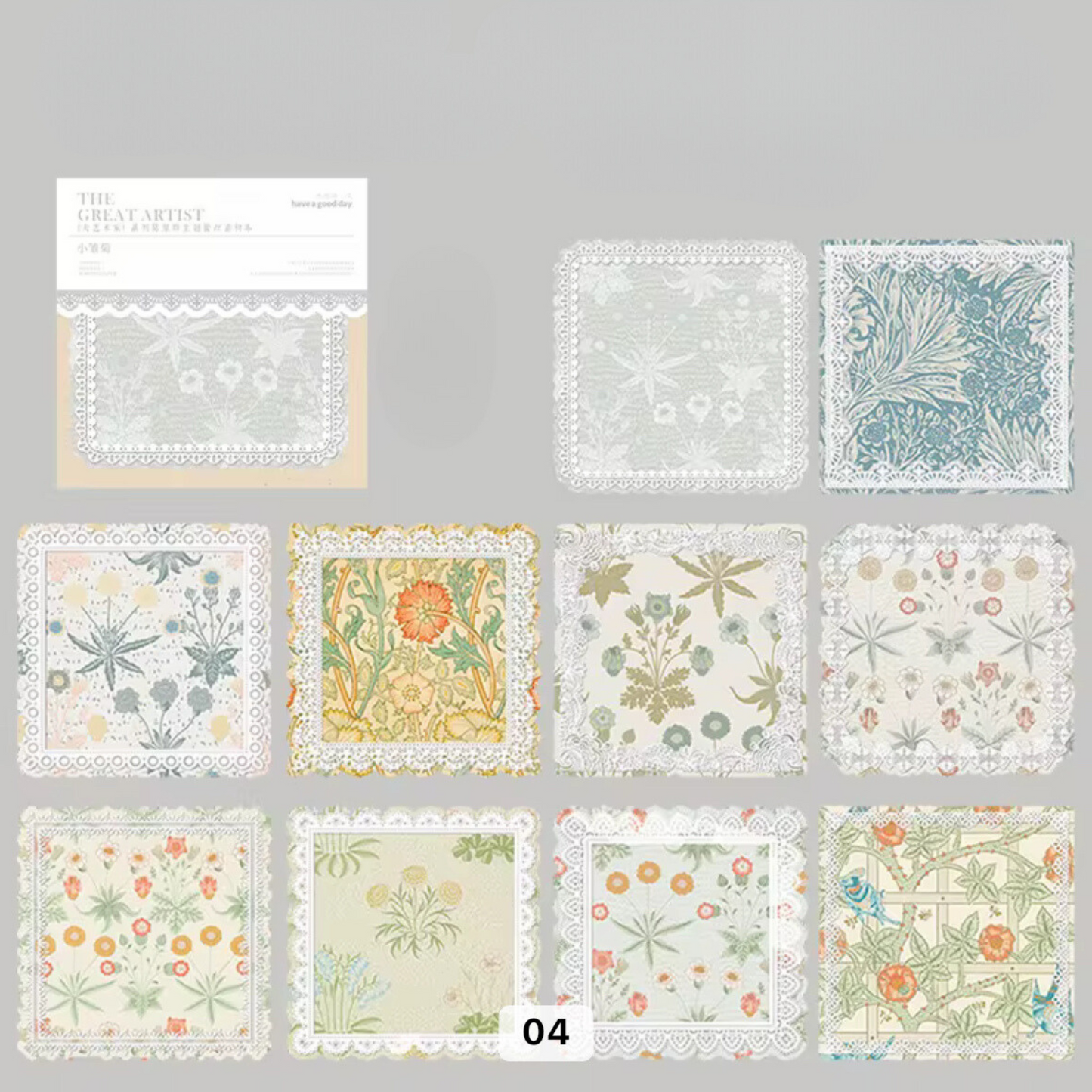 50 Pcs Lace Theme Materials