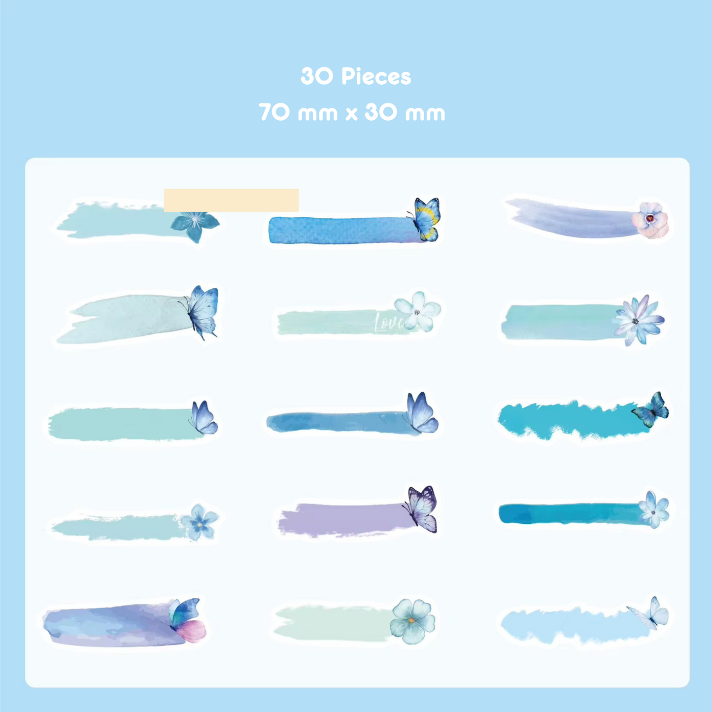 Coming Soon | 30 Pcs Butterfly Notepaper Sticker Series