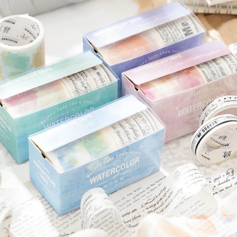 Pack of 3 Water-Colour Sticker Rolls