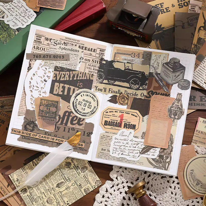 100 Pcs Vintage Paper Materials