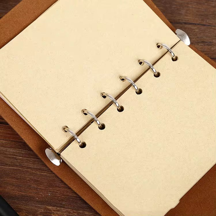 A6 Retro Leaf Notebook