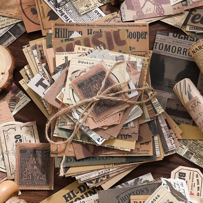 100 Pcs Vintage Paper Materials