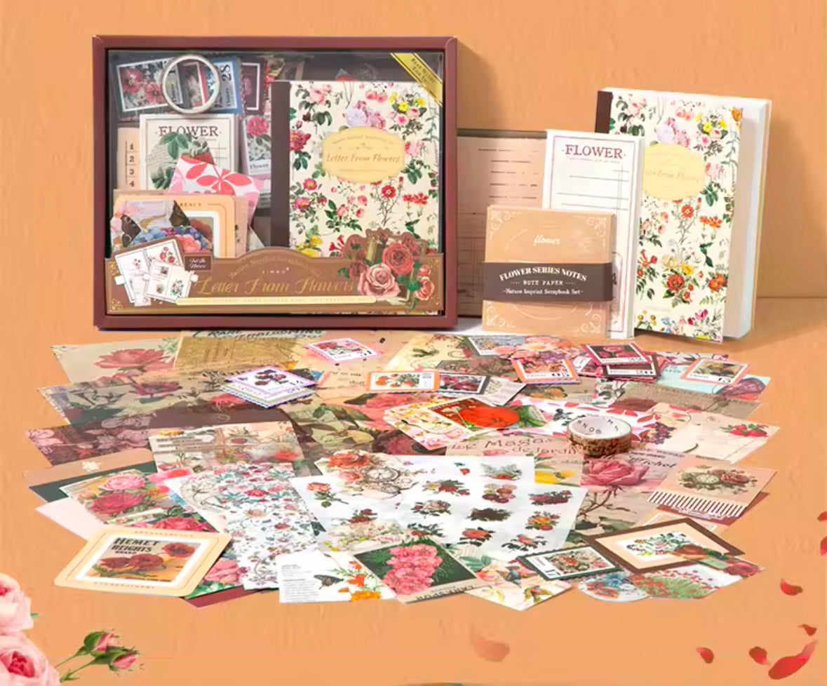Restock Loading | Vintage Flower Notebook Set