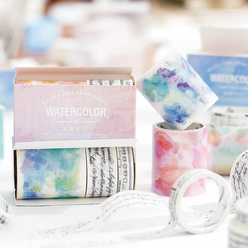 Pack of 3 Water-Colour Sticker Rolls
