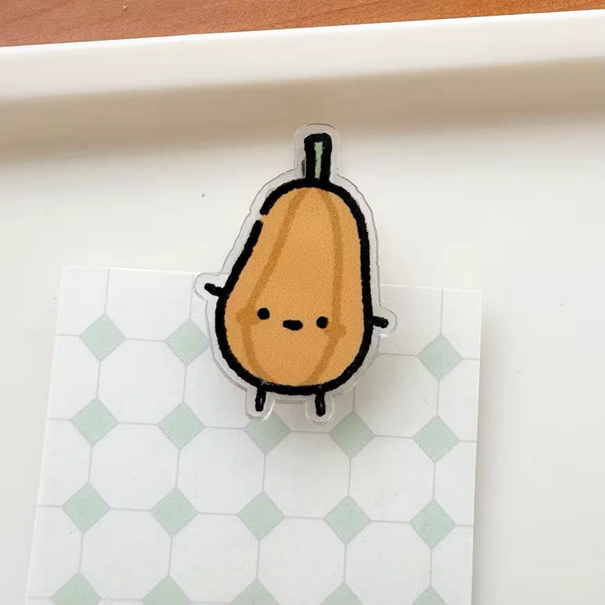 Coming Soon | Veggie Cartoon Acrylic Clip