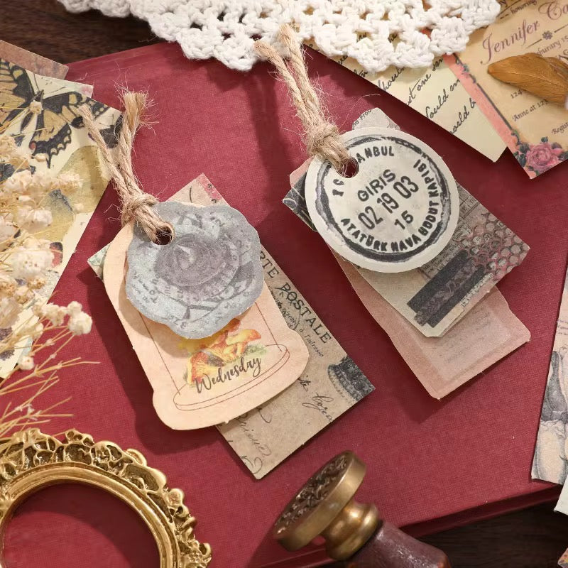 100 Pcs Vintage Paper Materials