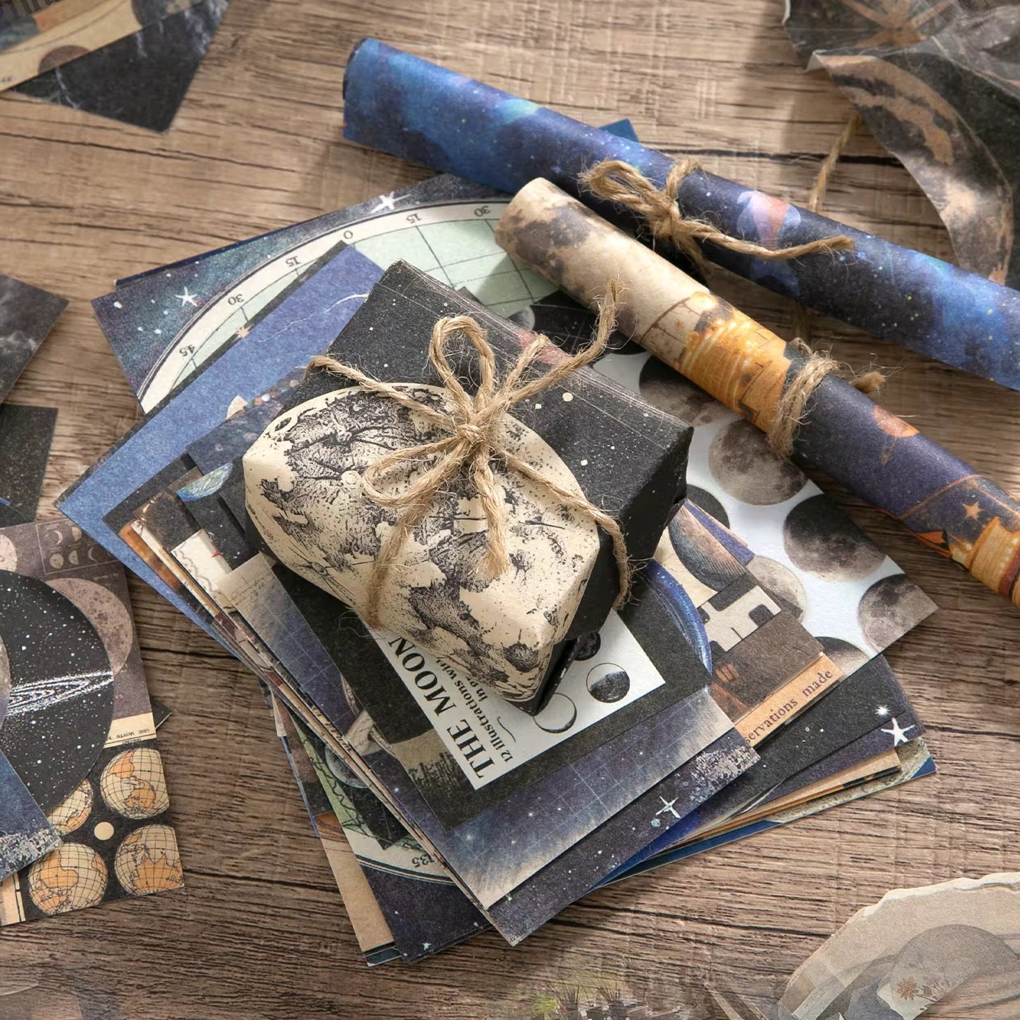 100 Pcs Nostalgia Scrapbooking Paper Materials