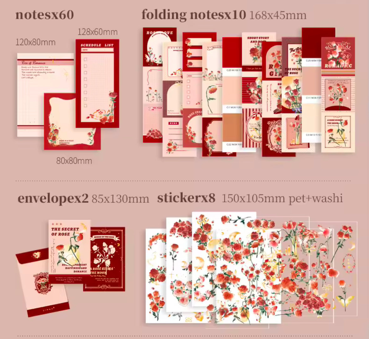 Rose Whisper Notebook Set
