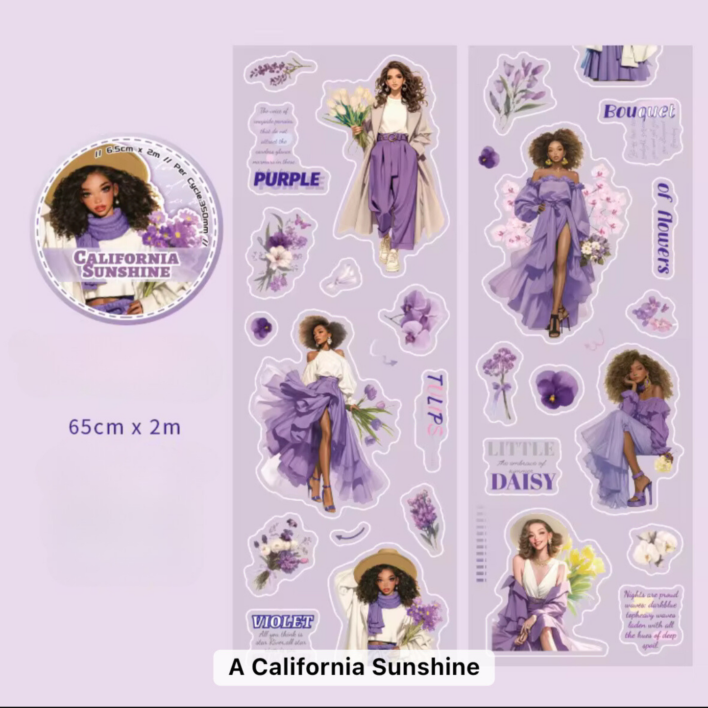 Flower Girl Sticker Rolls