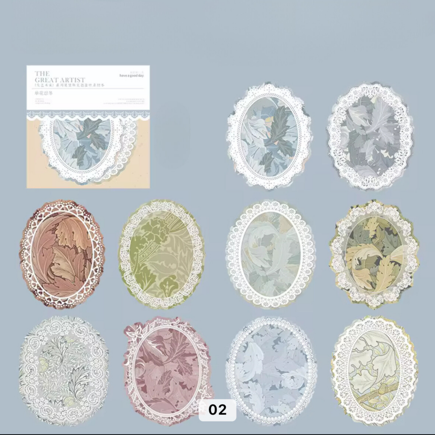 50 Pcs Lace Theme Materials