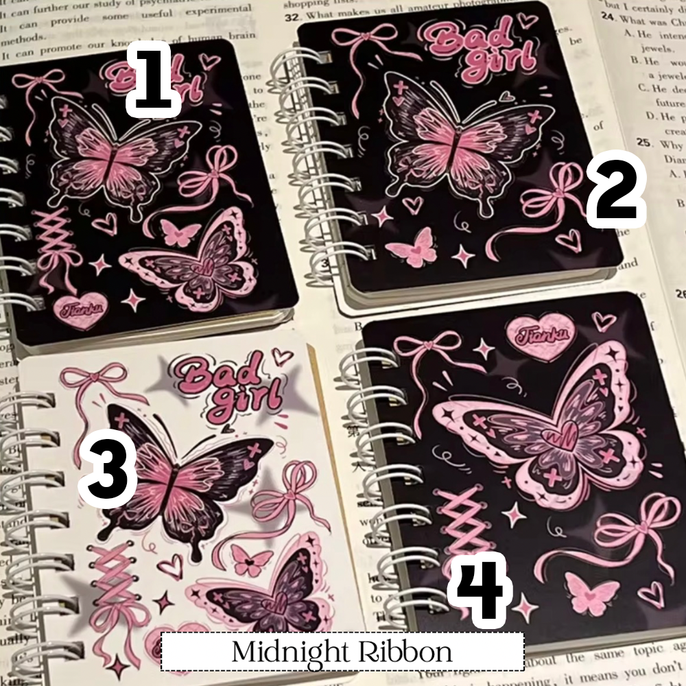 A7 Small Rose Butterfly Notebook