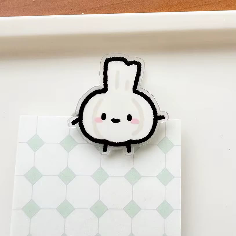 Coming Soon | Veggie Cartoon Acrylic Clip