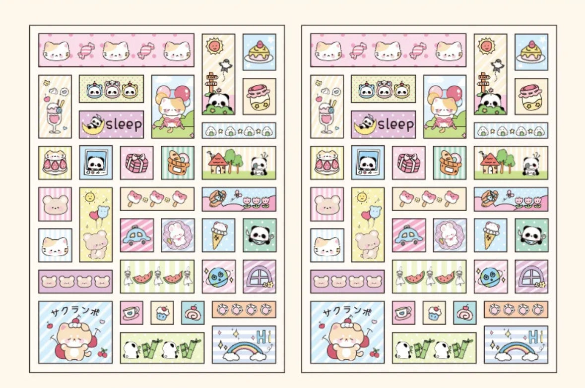 2 Sheets of Sweet Stickers