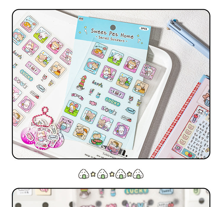 2 Sheets of Sweet Stickers