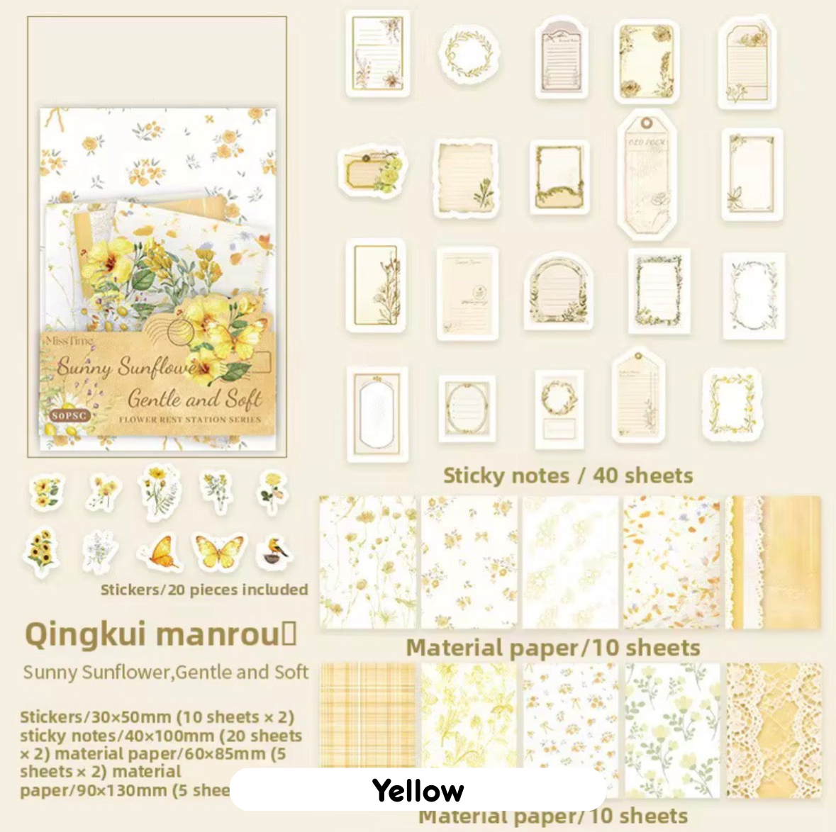 80 Pcs Flower Rest Station Paper Materials