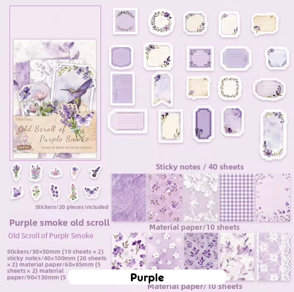 80 Pcs Flower Rest Station Paper Materials