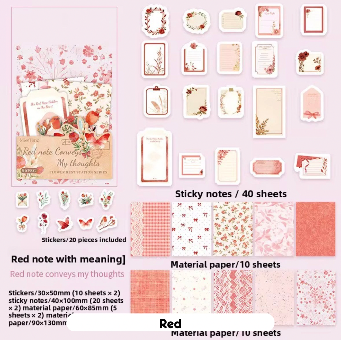 80 Pcs Flower Rest Station Paper Materials