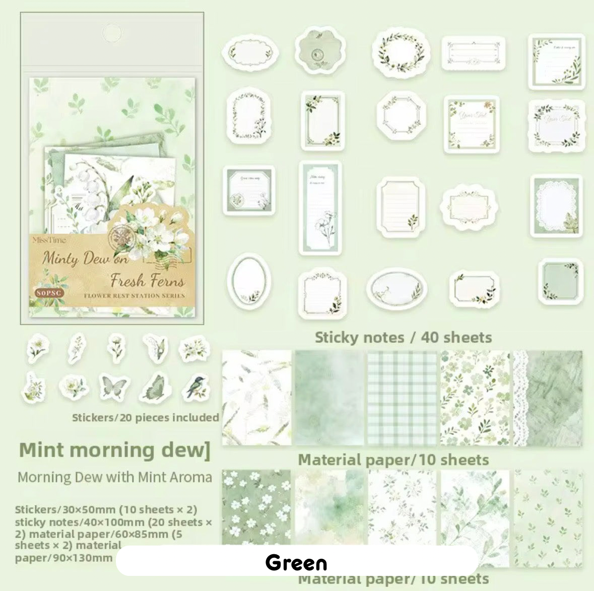80 Pcs Flower Rest Station Paper Materials
