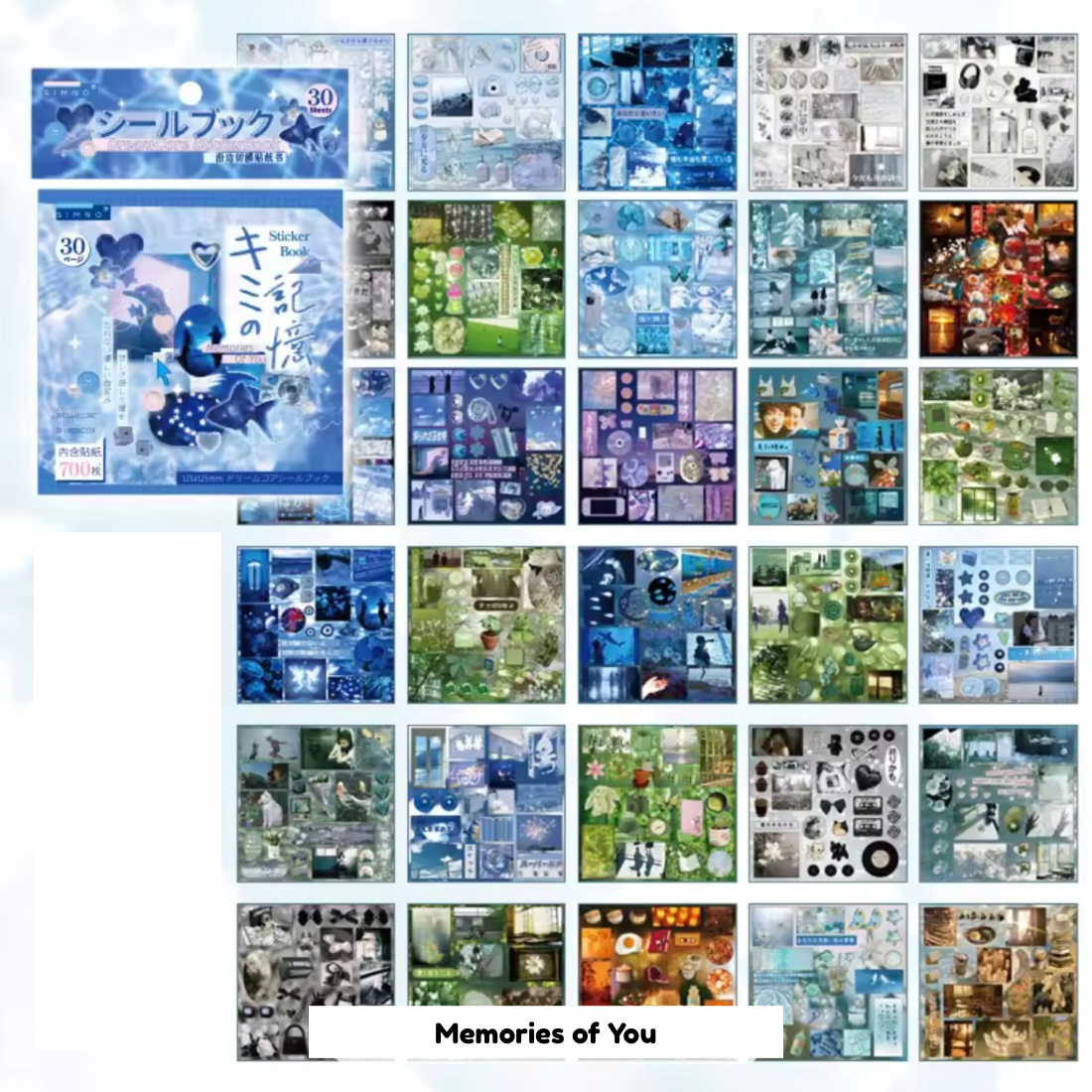 30 Shts Dreamcore Sticker Book
