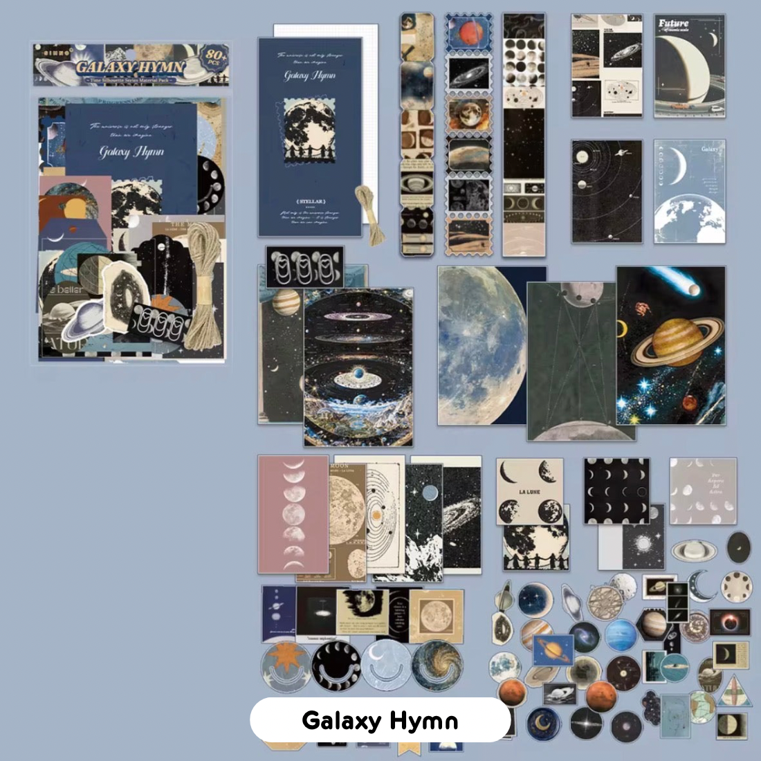 Time Silhouette Notebook + Paper Materials Pack