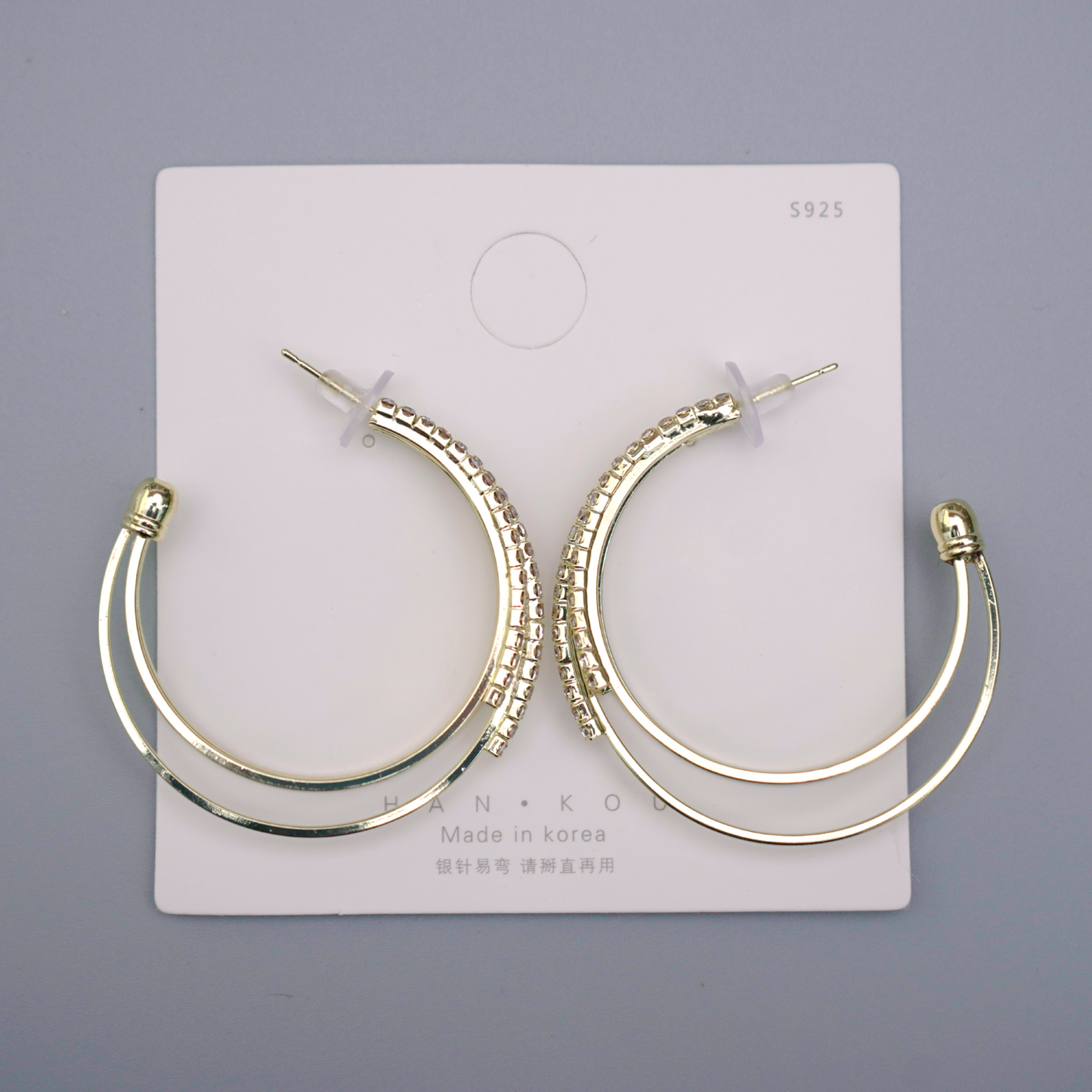 Jewelry | Hoop Rhinestone Earrings